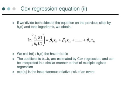 cox regression equation